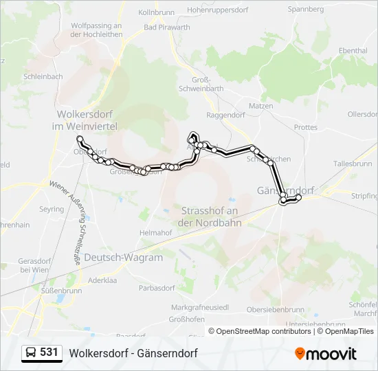 531 Bus Line Map