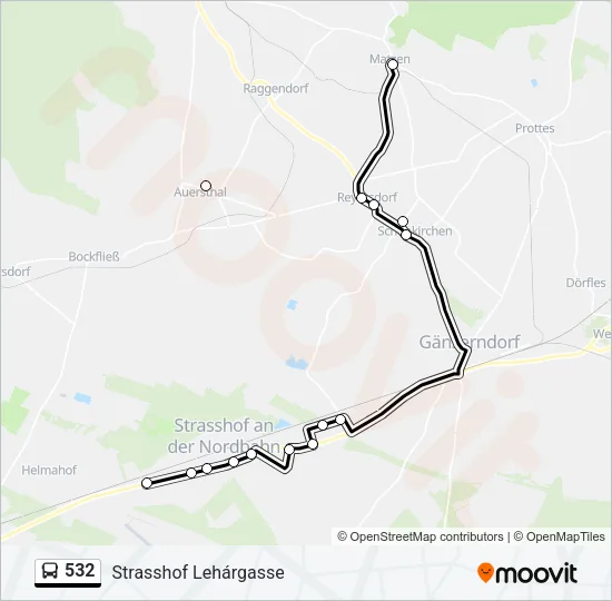 532 Bus Line Map
