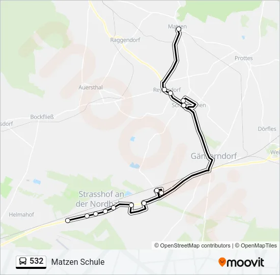 532 Bus Line Map