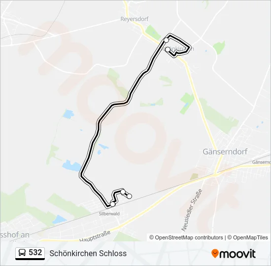 532 Bus Line Map