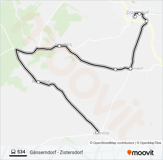 534 Bus Line Map