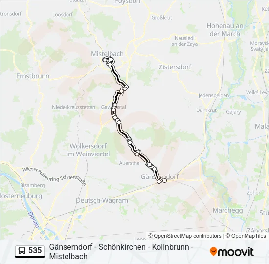 535 Bus Line Map