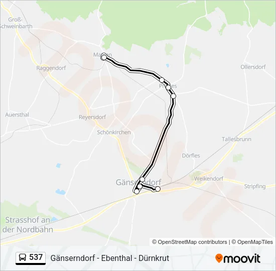 537 Bus Line Map