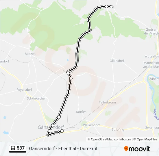 537 Bus Line Map