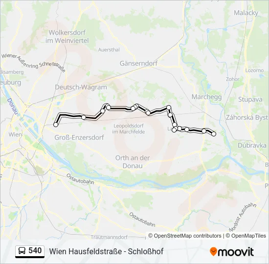 540 Bus Line Map