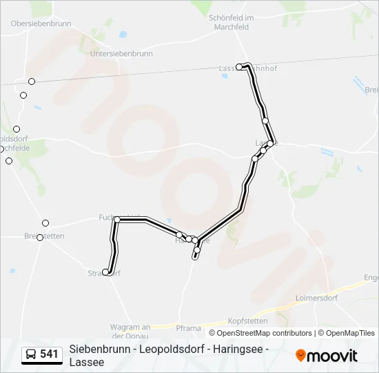541 Bus Line Map