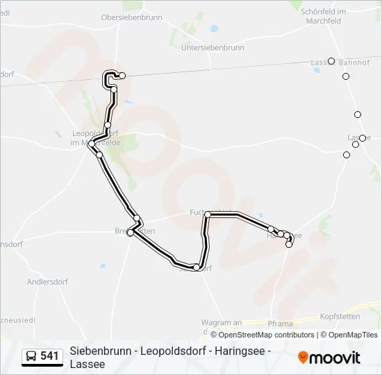 541 Bus Line Map