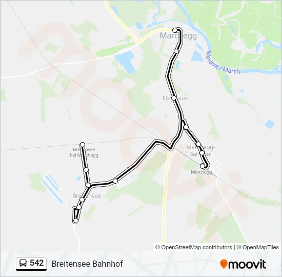 542 Bus Line Map