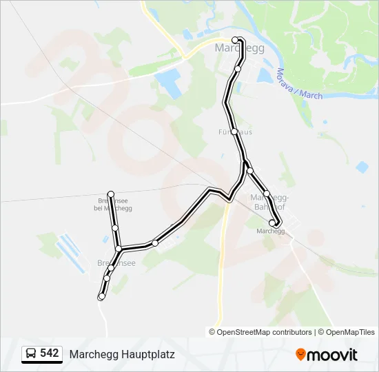 542 Bus Line Map