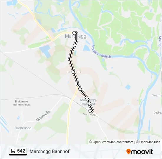 542 Bus Line Map