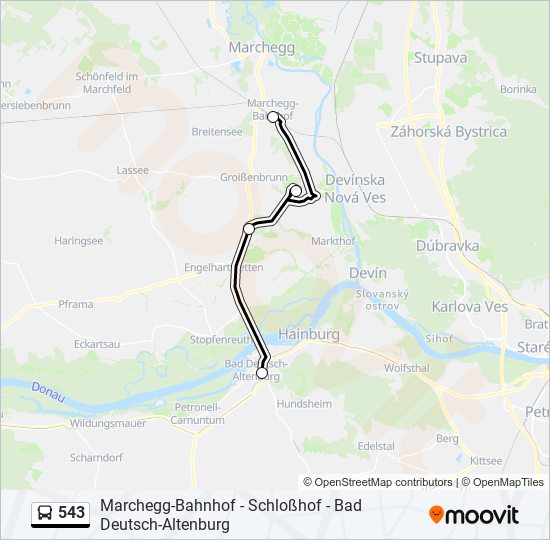 Buslinie 543 Karte