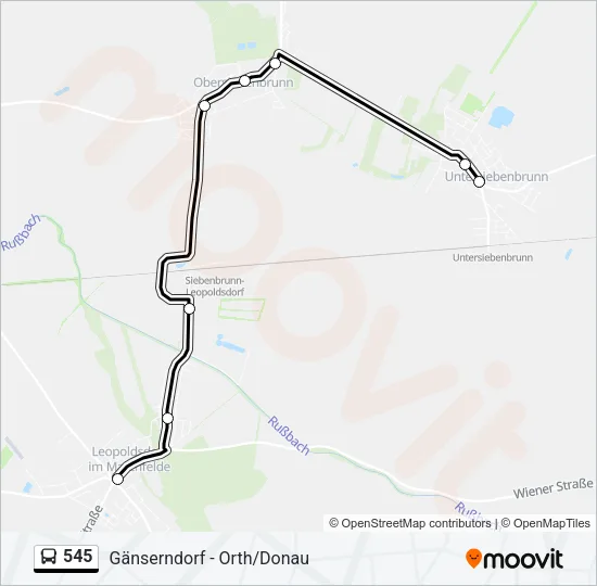 545 Bus Line Map