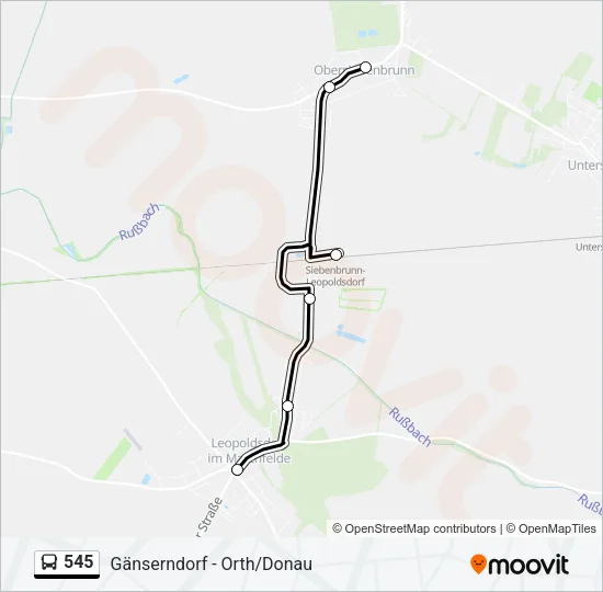 545 Bus Line Map