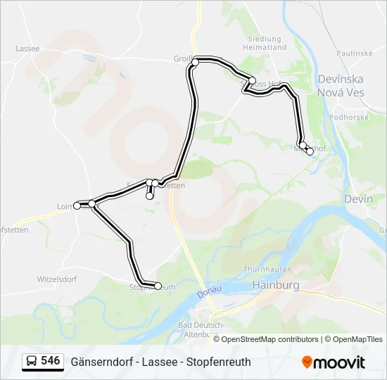 546 Bus Line Map