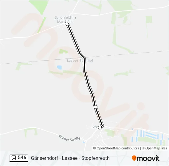 546 Bus Line Map