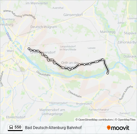 550 Bus Line Map