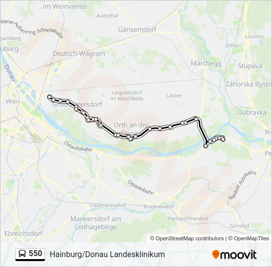 550 Bus Line Map