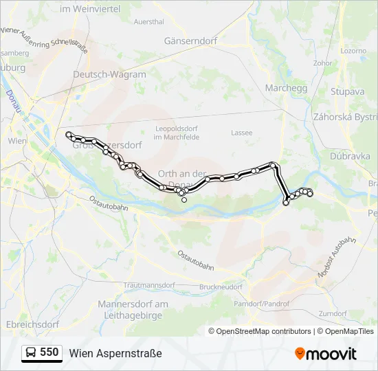 550 Bus Line Map