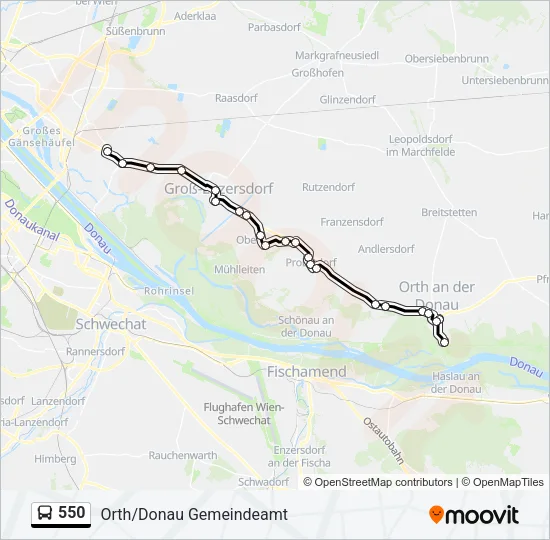 550 Bus Line Map