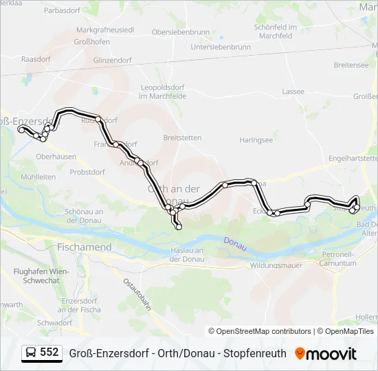 552 Bus Line Map