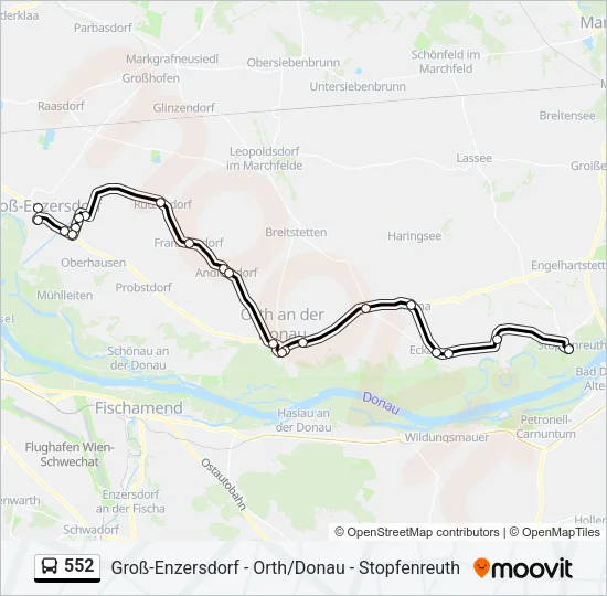 552 Bus Line Map