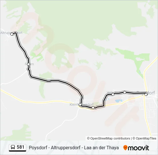 581 Bus Line Map