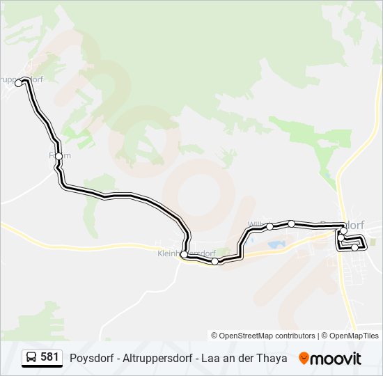 581 bus Line Map