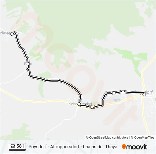 581 Bus Line Map