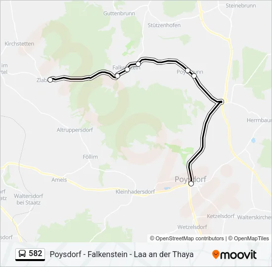 582 Bus Line Map