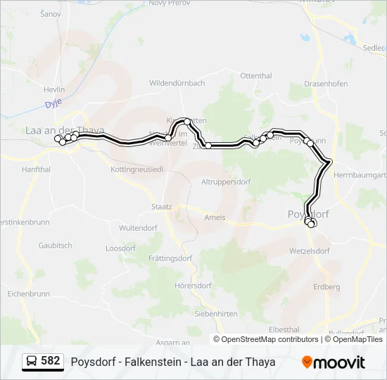 582 Bus Line Map