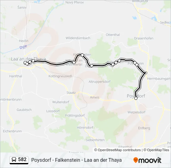 582 Bus Line Map