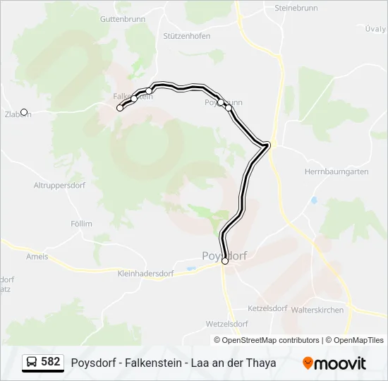 582 Bus Line Map