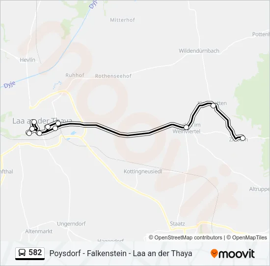 582 Bus Line Map
