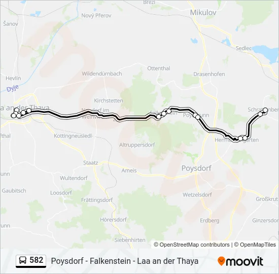 582 Bus Line Map
