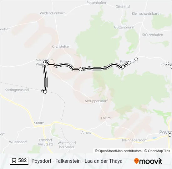 582 Bus Line Map