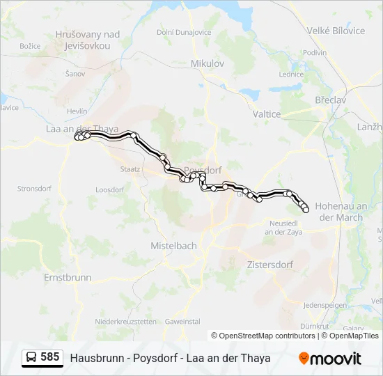 585 Bus Line Map