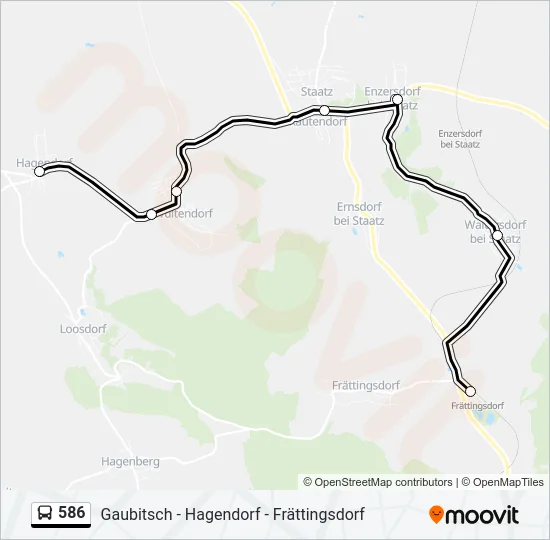 586 Bus Line Map