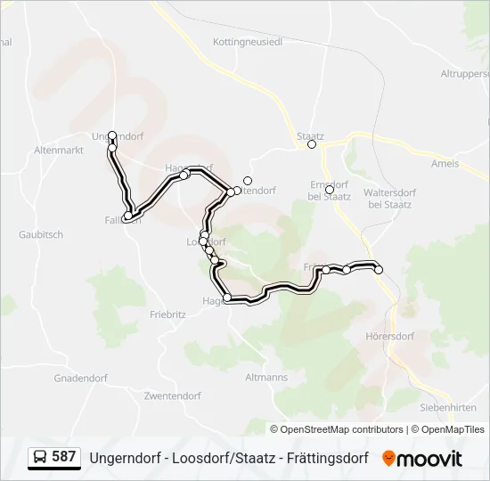 587 Bus Line Map