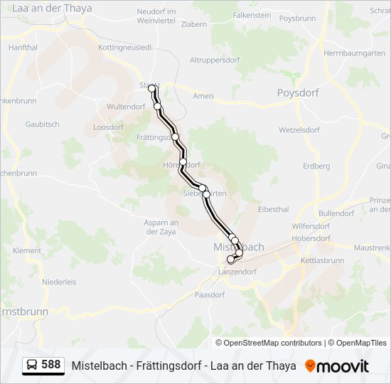 588 Route: Fahrpläne, Haltestellen & Karten - Staatz Hauptstraße ...