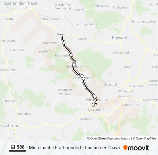 588 Bus Line Map