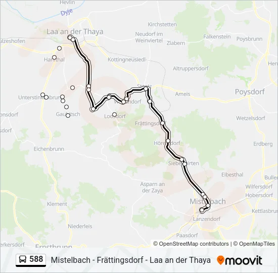 588 Bus Line Map