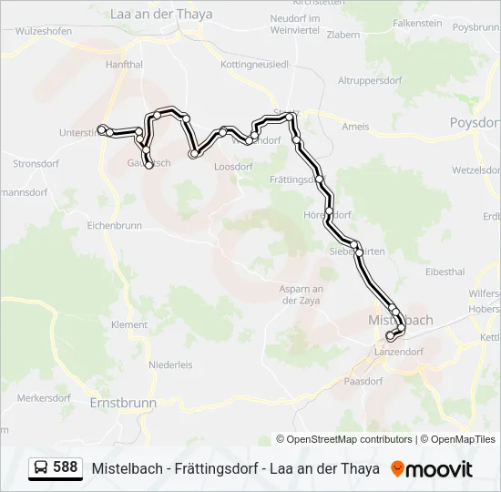 588 Bus Line Map