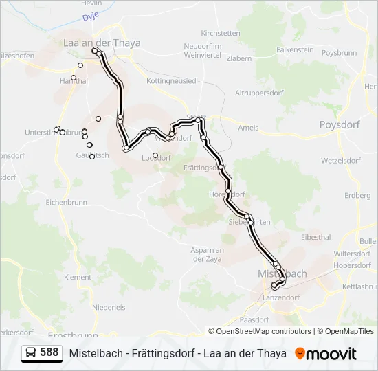 588 Bus Line Map