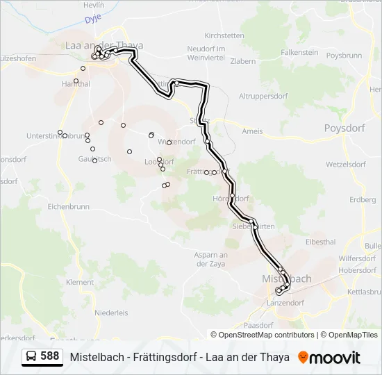 588 Bus Line Map