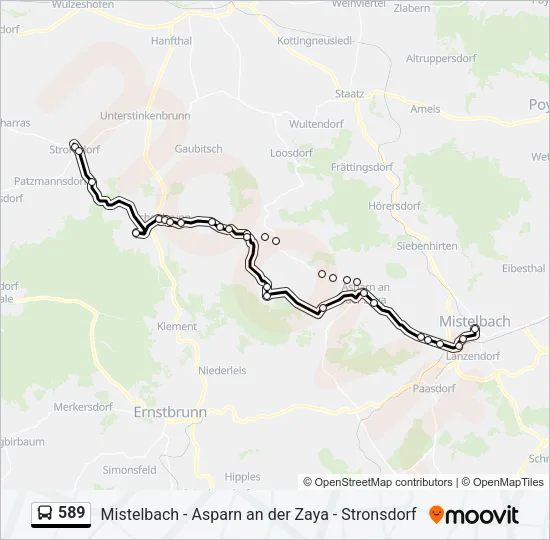 589 Bus Line Map
