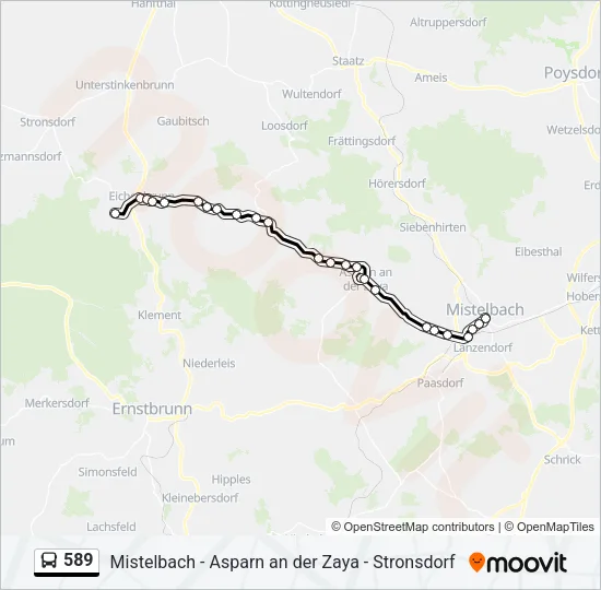 589 Bus Line Map