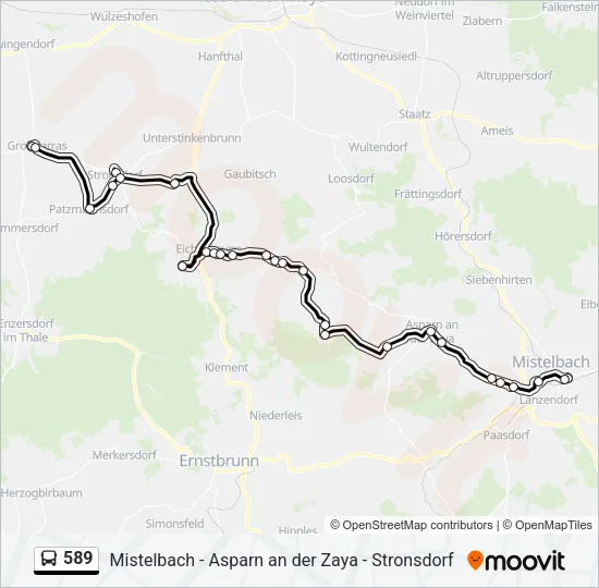 589 Bus Line Map
