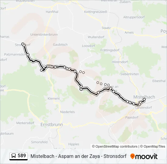 589 Bus Line Map