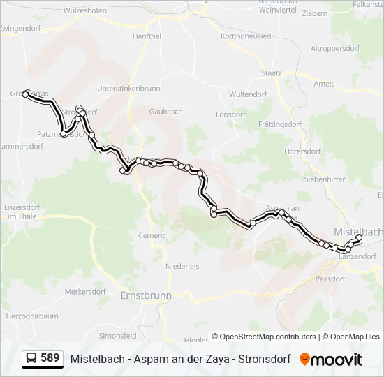 589 Bus Line Map
