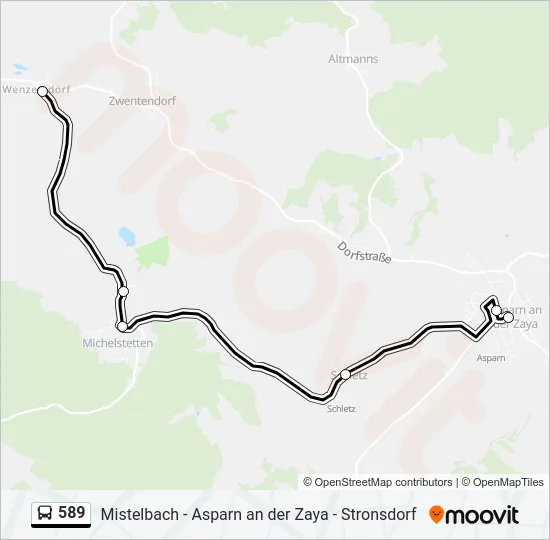 589 Bus Line Map